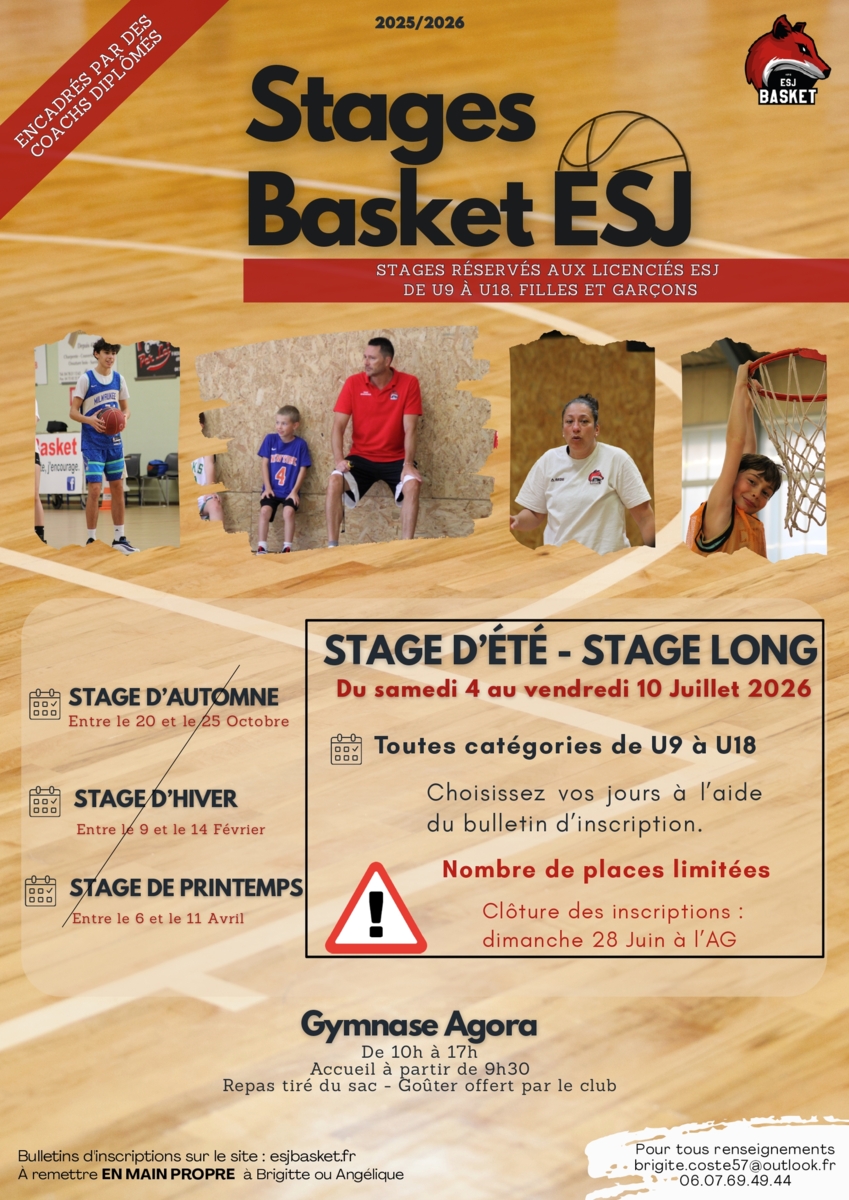 Stages d'été 2026