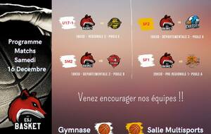 MATCHS DU 16 Décembre